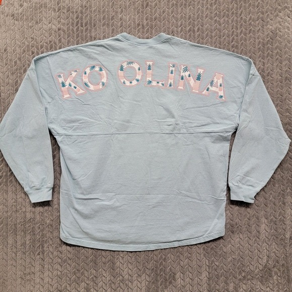 Spirit Jersey Ko Olina Hawaii Long‎ Sleeve Shirt Oversized Unisex XL Light Blue - Picture 7 of 10